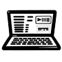 Paid Advertising icon, a laptop with a advert displayed